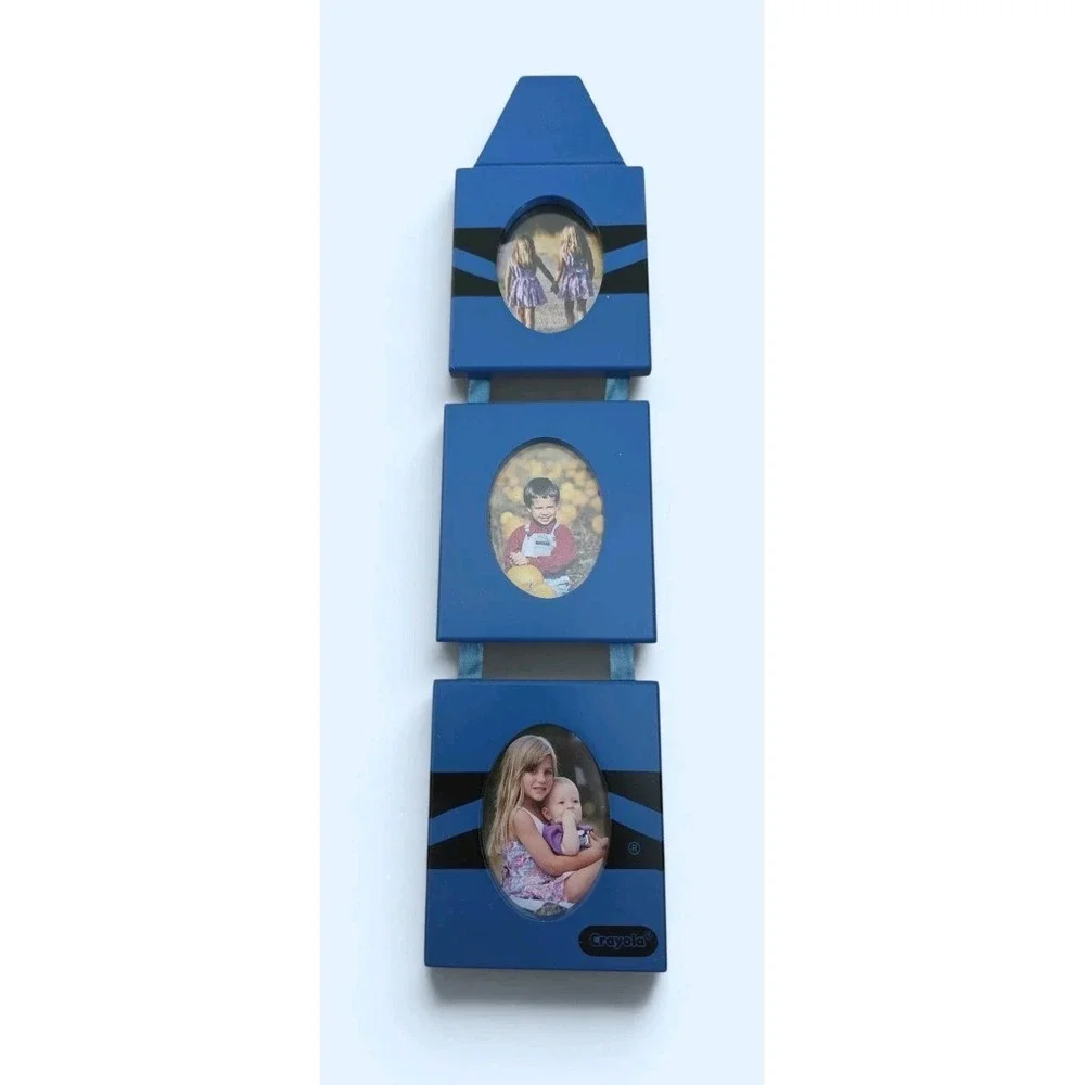 Crayola 3-tier Picture Frame (Binney & Smith, 2003) Blue - RARE